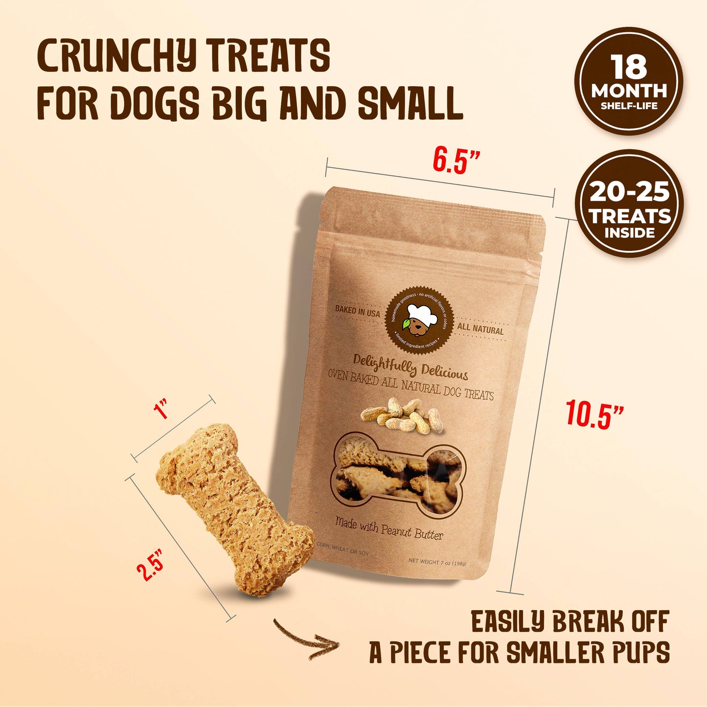 Peanut Butter Dog Treats | Natural Dog Treat