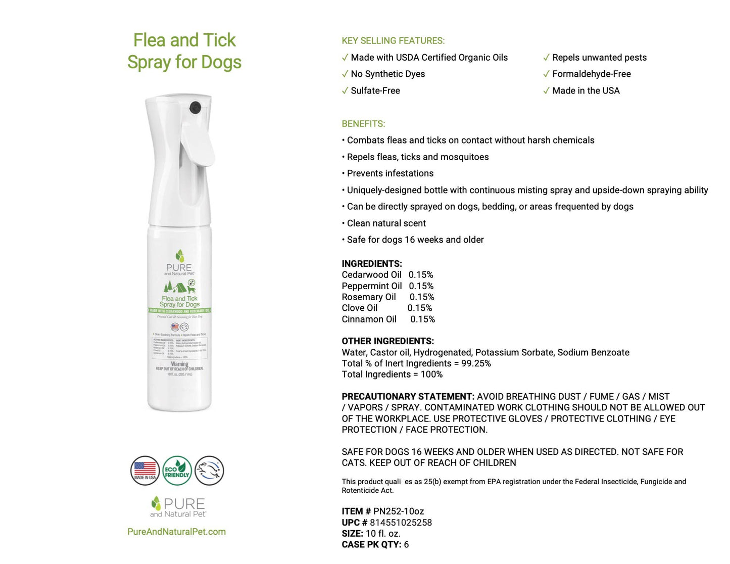 All Natural Flea and Tick Spray for Dogs